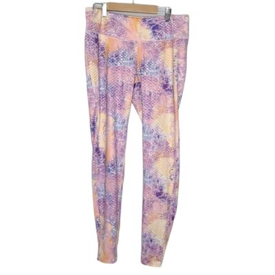 Kristin Nicole mermaid scale legging iridescent purple size Large