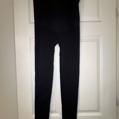 Spanx Very Black Lamn Leggings Sz 1XL High-Waisted Cropped Length Activewear New