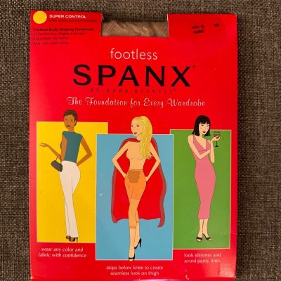 Spanx Footless Body Shaping Pantyhose Super Control Size D Nude1 Tummy Control