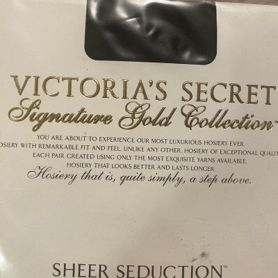 Victoria Secret Signature Gold Collection X-Small Black Stay Ups