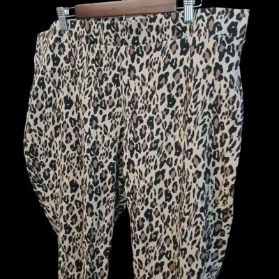 Torrid Womens pull on brown/black animal print leggings, 24