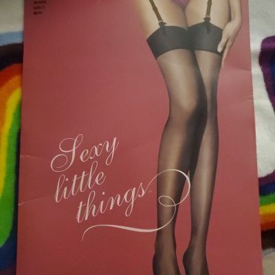 Victoria's Secret Sexy Little Things Glam It Up Thigh High Stockings Black C