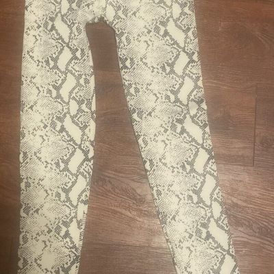 Zenana--Snake Print Fleece Leggings Size L/XL