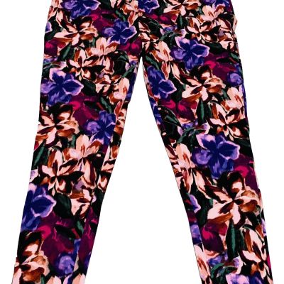 NEW Terra & Sky Women's Multicolor FALL FLORAL High Rise Leggings Plus Size 0X