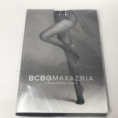 BCBG MAXAZRIA Tights Black Womens Size XS / S  Circle Stripe NEW in Package NWT