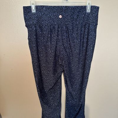 LIVI Womens Capri Leggings Pants Size 18~20 Polka Dot Blue Black