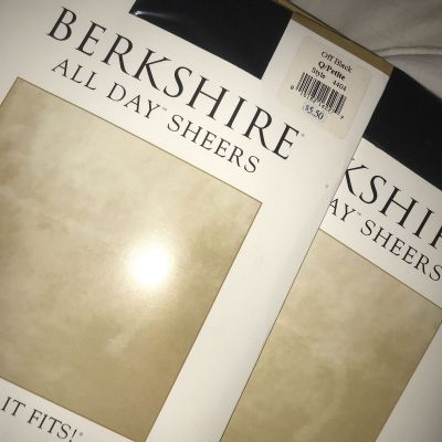 Pantyhose Berkshire Q/petite Off Black 2 Packs Reinforced Toe All Day Sheers