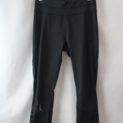 Athleta Women's Black Cropped Mesh Ankle Leggings sz M