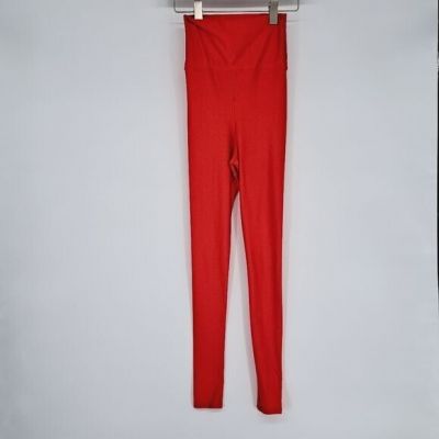 American Apparel Disco Red Tricot Nylon Leggings Size XS