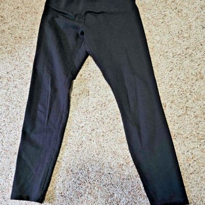 Ann Taylor LOFT Womens Legging Black Mid Rise Elastic Waist Pull On Size S