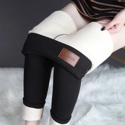 Women Lamb Fleece Legging Seamless High Waist Thick Thermal Legging Fashion Wint