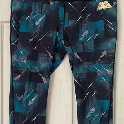 TORRID Her Universe Star Wars Galaxy Blue Crop Legging Women's Plus Size 1/1X