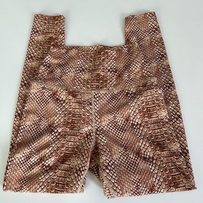 We Wore What Leggings Size Small Women High-Waist Yoga Exercise Snakeskin Print