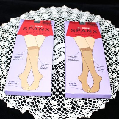 NIB Hi-Knee SPANX~  2 Pair / One Size / Black / Regular {Qty 2}