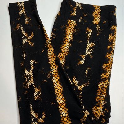 NEW LuLaRoe TC2 Leggings BLACK SNAKE Reptile Wild ANIMAL Rattle Cobra Western