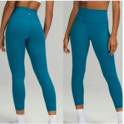 Lululemon Wunder Train High Rise Tight 25” Crooped Turquoise Pant Size 18 NEW