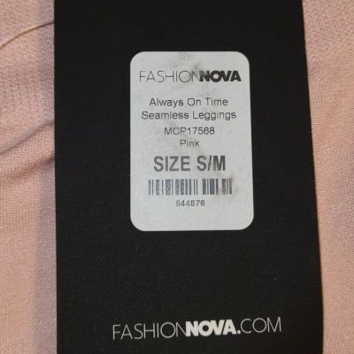 NWT S/M Fashion Nova High-Waisted Seamless  Leggings Pink