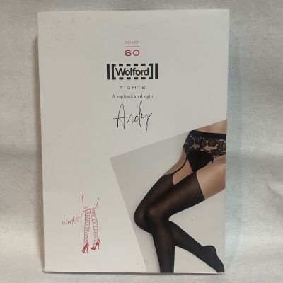 Wolford Andy Tights - Fairly Light / Black - 60 Denier - Extra Small / Small