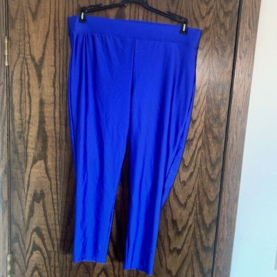 Torrid Shiny Blue Leggings size 2X