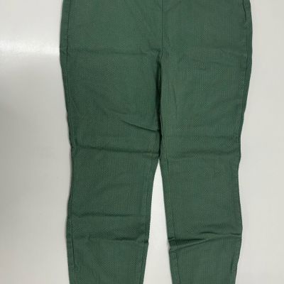 Alfani Womens Pants Size 8 Green Stretchy Raw Hem