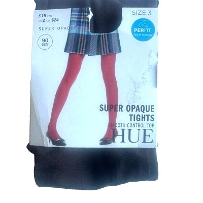 New HUE SZ 3 Espresso Super Opaque Tights with Control Top  (1 Pair )