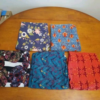 Lot Of 5 LuLaRoe TC Tall & Curvy Leggings Buttery Soft Yoga Workout