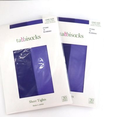 NEW Tabbisocks Sheer Tights Blueberry Womens One Size Purple Twee Fall