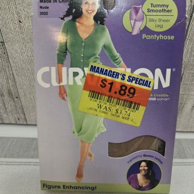Curvation Curvaceous 2 Nude #3522 Tummy Smoother Silky Sheer Leg Pantyhose
