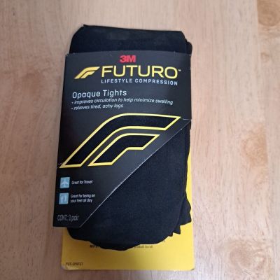 BRAND NEW 3M FUTURO Pattern Tights Black Large Moderate Compression