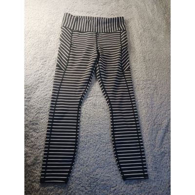 Athleta Contender Tight Powerlift Striped Crop Pants Leggings Workout  Womens S