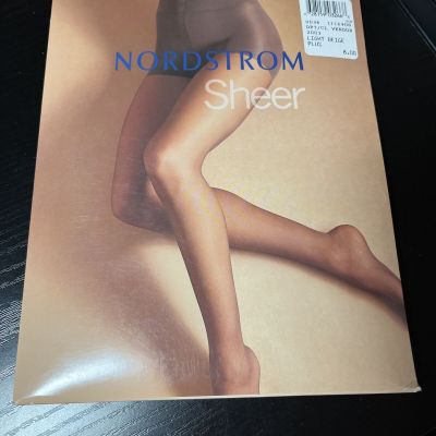 Nordstrom Sheer Stockings Pantyhose Beige Plus Control Panty Reinforced Toe New