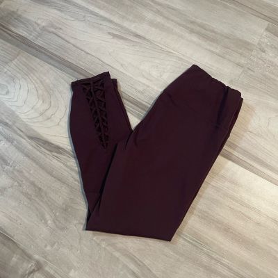 Active Life Auberge- Dark Purple Workout Active Leggings- Size Medium