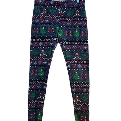 Reindeer Christmas Leggings Size Small