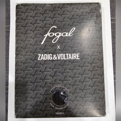 Zadig &?Voltaire x Fogal ZV Logo Tights Large New