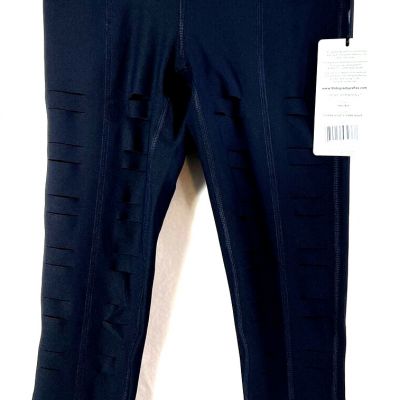 90 Degree Reflex Women's Small STORMY NIGHT Blue Vented Slash Leggings CS67430