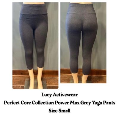 Lucy Activewear Perfect Core Collection Power Max Grey Yoga Pants | Size Small