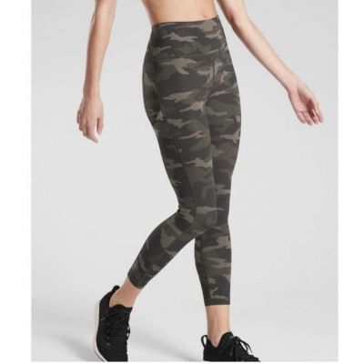 Athleta Leggings Womens Small Green Ultimate Camouflage 7/8 Athletic Workout Gym