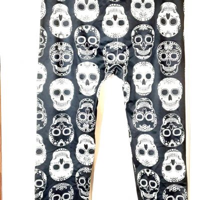 No Boundaries Sz XXL Leggings, stretch, lightweight, Skull Design