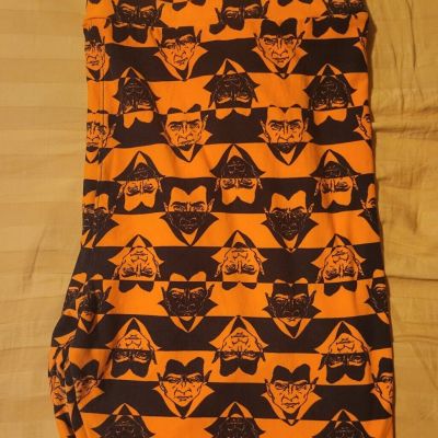 NWOT Lularoe TC2 Orange & Black Dracula Leggings (#L59)