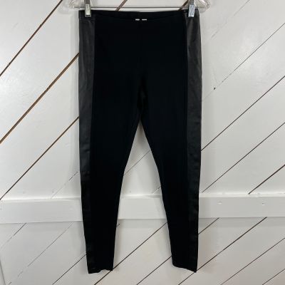 Frenchi Womens Black Elastic Waist Slim And Skinny Activewear Leggings Size L