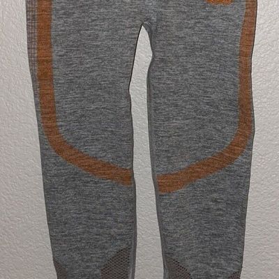 Engineered Life Gray Orange Pull On Leggings Seamless XS