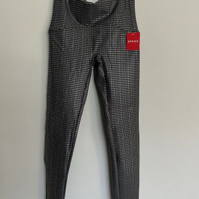 NEW Shiny SPANX Women’s Leggings Mortar grey/silver M