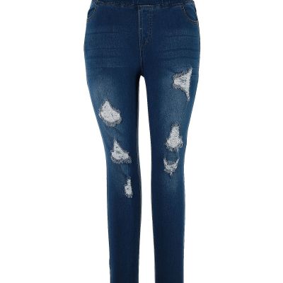 JVINI Women Blue Jeggings L