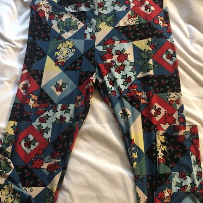 LuLaRoe TC2 Leggings New waist 36” Tall Pants Women Pajamas Christmas