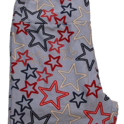 NWOT LuLaRoe 4th of July Americana Patriotic leggings One Size Stars