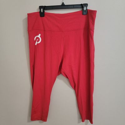 Peloton Red Cropped Leggings Size 3X