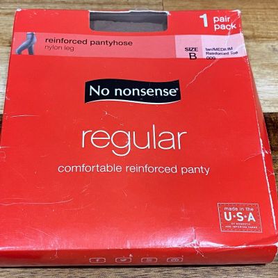 ?No Nonsense Regular Pantyhose ?Tan Medium ?Reinforced Toe ?Size B  ?009 ?USA