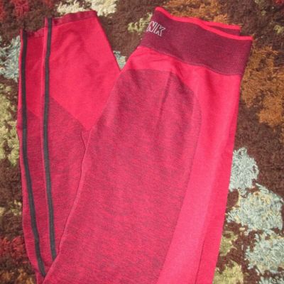 Victoria's Secret PINK Seamless Workout Tight High Waist Red/ Black Medium