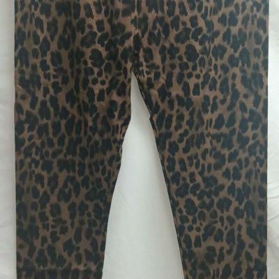 Style & Co Leggings, Black & Brown, Animal Design, XL