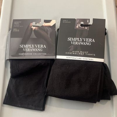 Simply Vera Size 3 Tights High Waist Control Top &comfort Waist